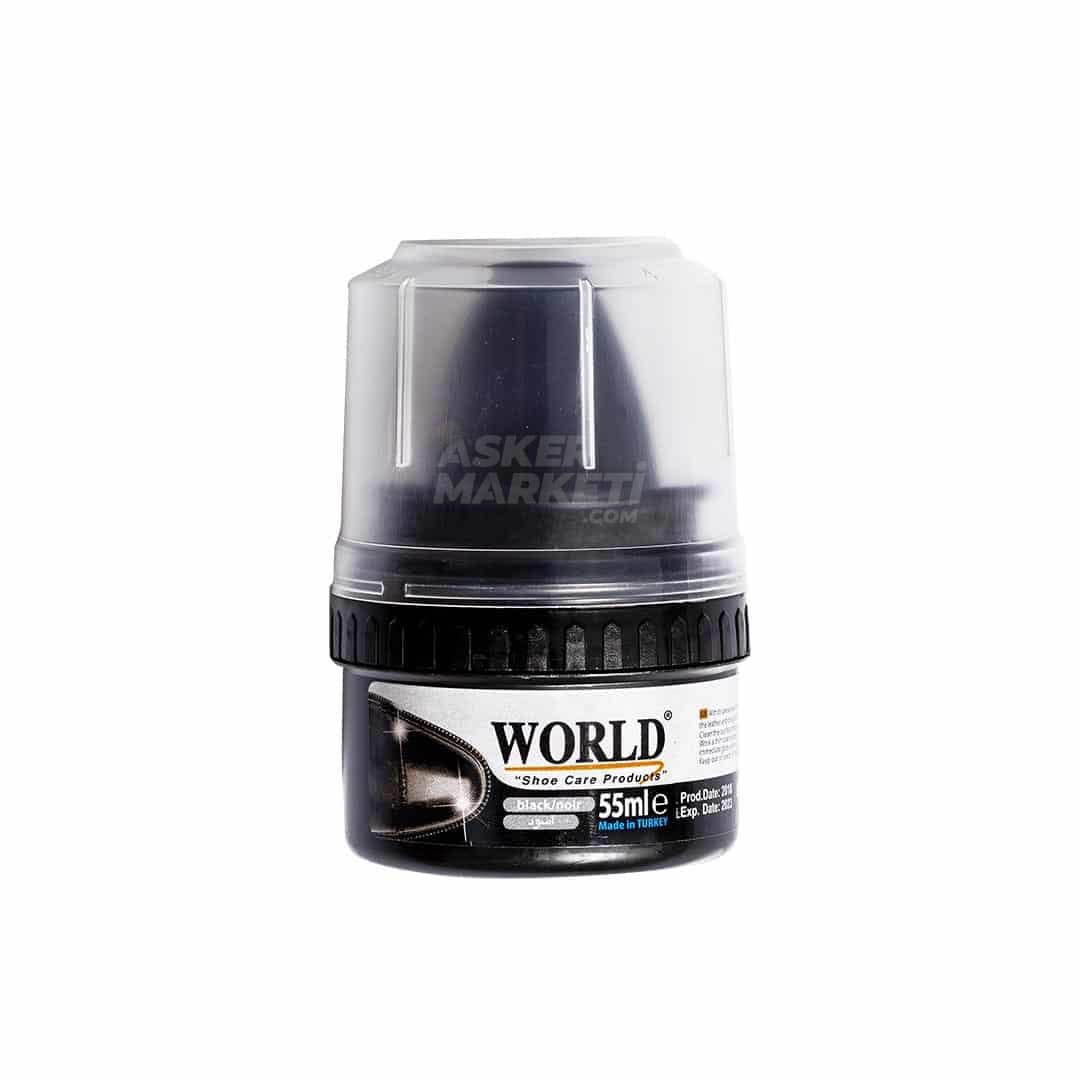WORLD AYAKKABI BOYASI SİYAH 55ML  PK:12 